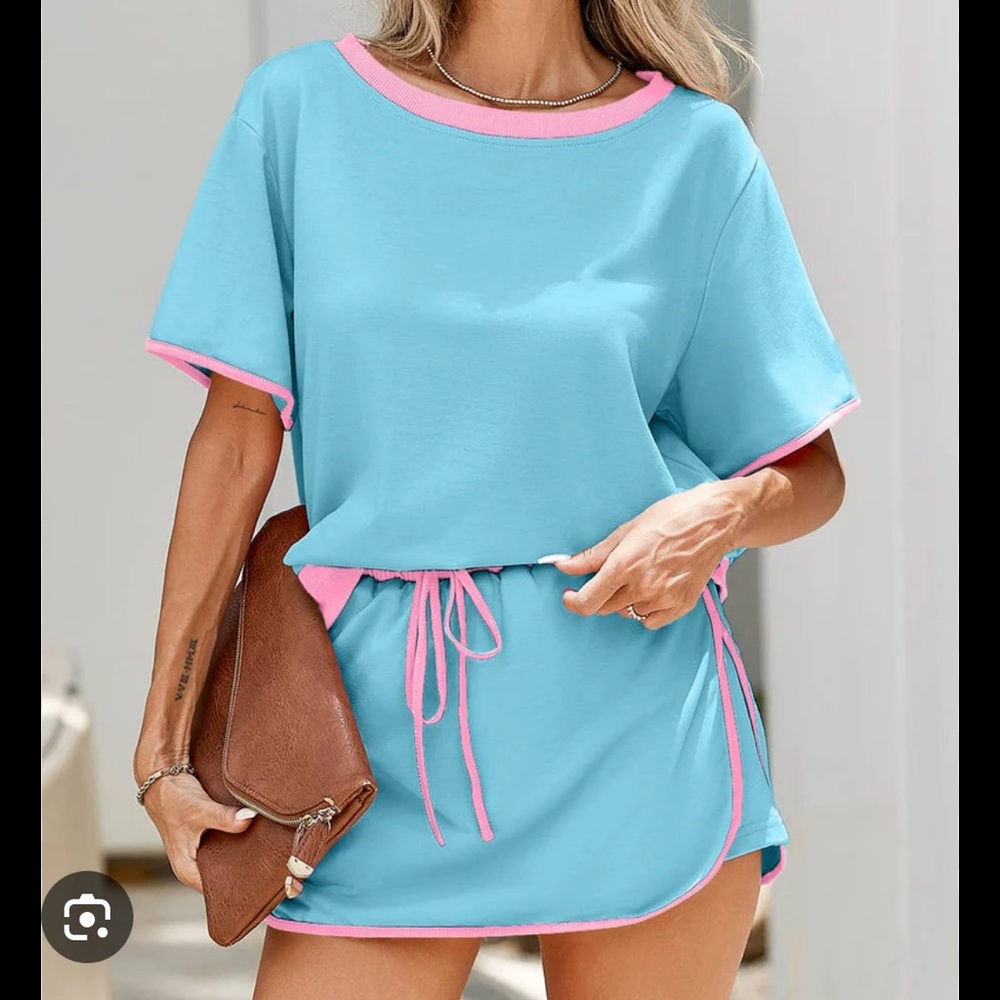 Medium colorblock skort set